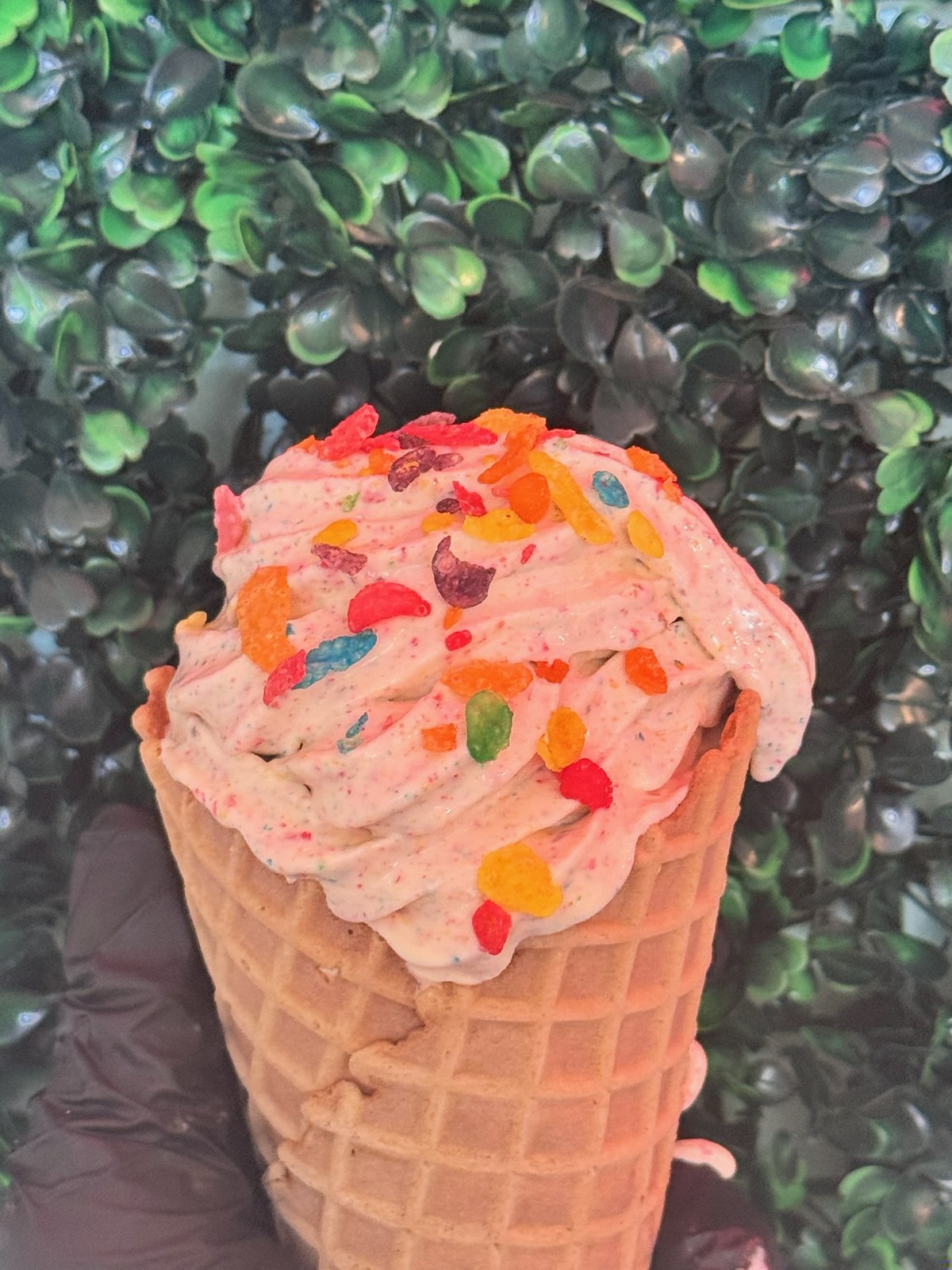 Ice cream cone with sprinkles at Wally's Wicked Good Ice Cream